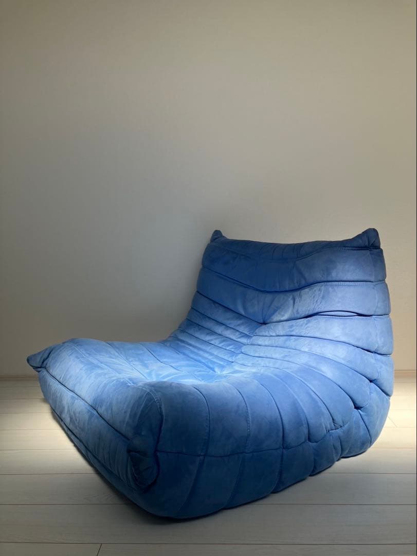 ligne roset/リーンロゼ トーゴ　1P　ソファ　ブルー