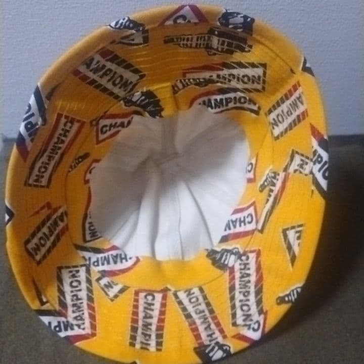 80s90s　チャンピオンプラグハット　USA製　ヴィンテージ　総柄