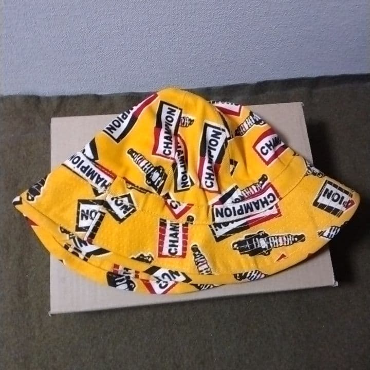 80s90s　チャンピオンプラグハット　USA製　ヴィンテージ　総柄