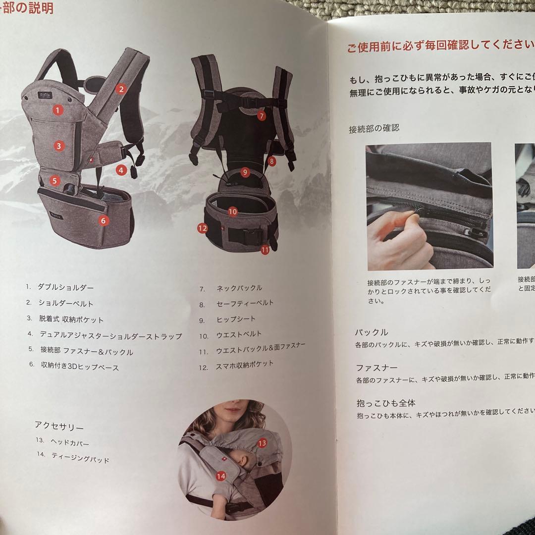 【専用品】miamily Hipster Plus 抱っこ紐 ネイビー