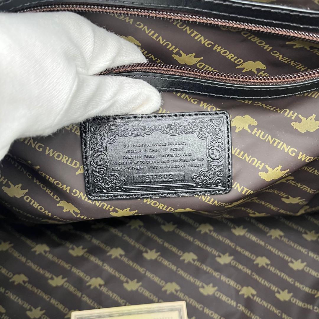 美品 ハンティングワールド メルセデスベンツ ボストンバッグ 2way 黒 A4