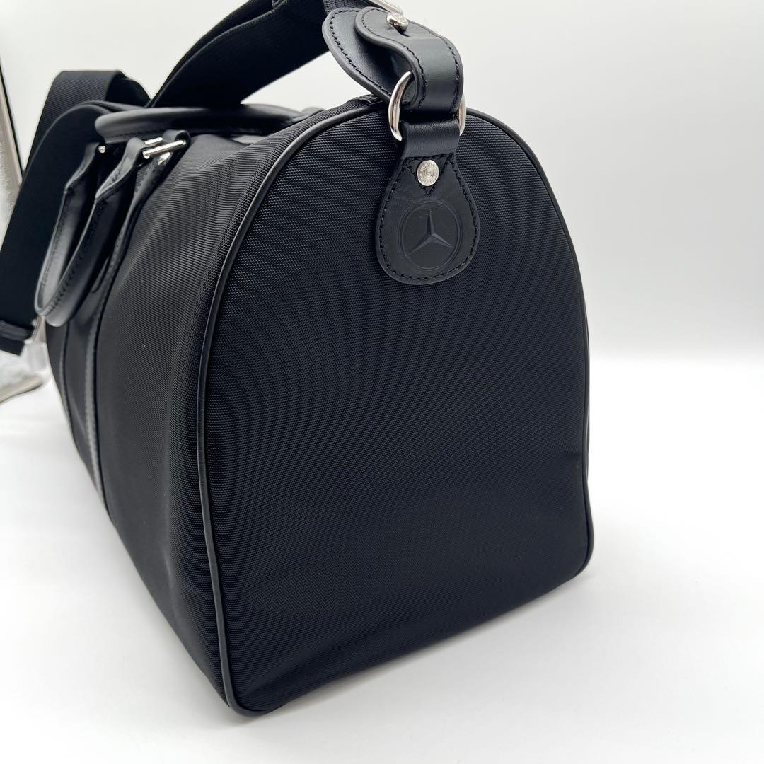 美品 ハンティングワールド メルセデスベンツ ボストンバッグ 2way 黒 A4