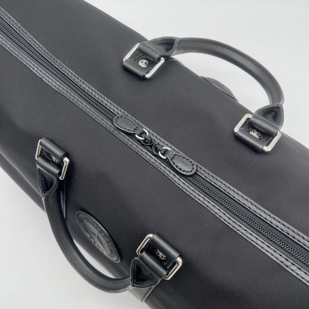 美品 ハンティングワールド メルセデスベンツ ボストンバッグ 2way 黒 A4