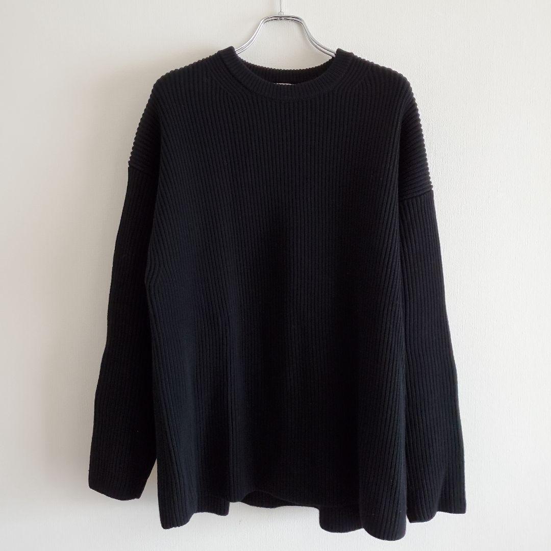 トップス AURALEE SUPER FINE WOOL RIB KNIT BIG P/O