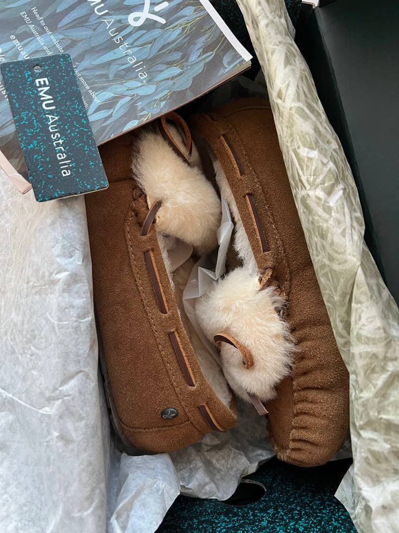 美品　EMU エミュー　モカシン　23㎝ ブーツ　ムートン