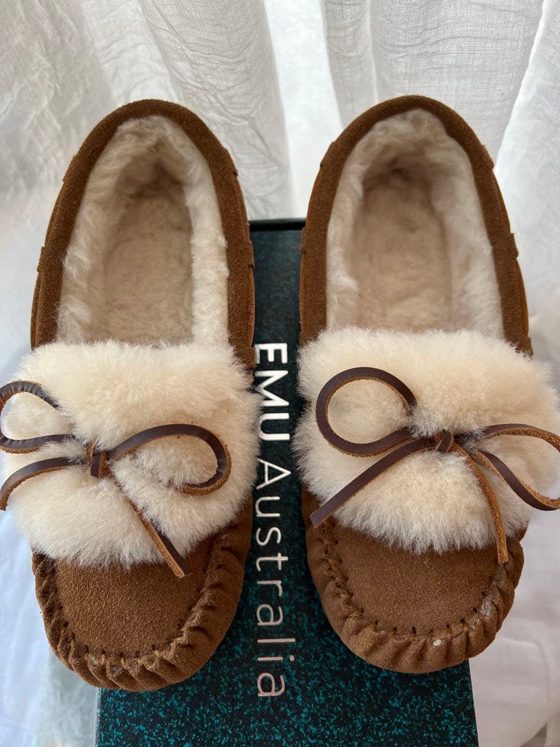 美品　EMU エミュー　モカシン　23㎝ ブーツ　ムートン