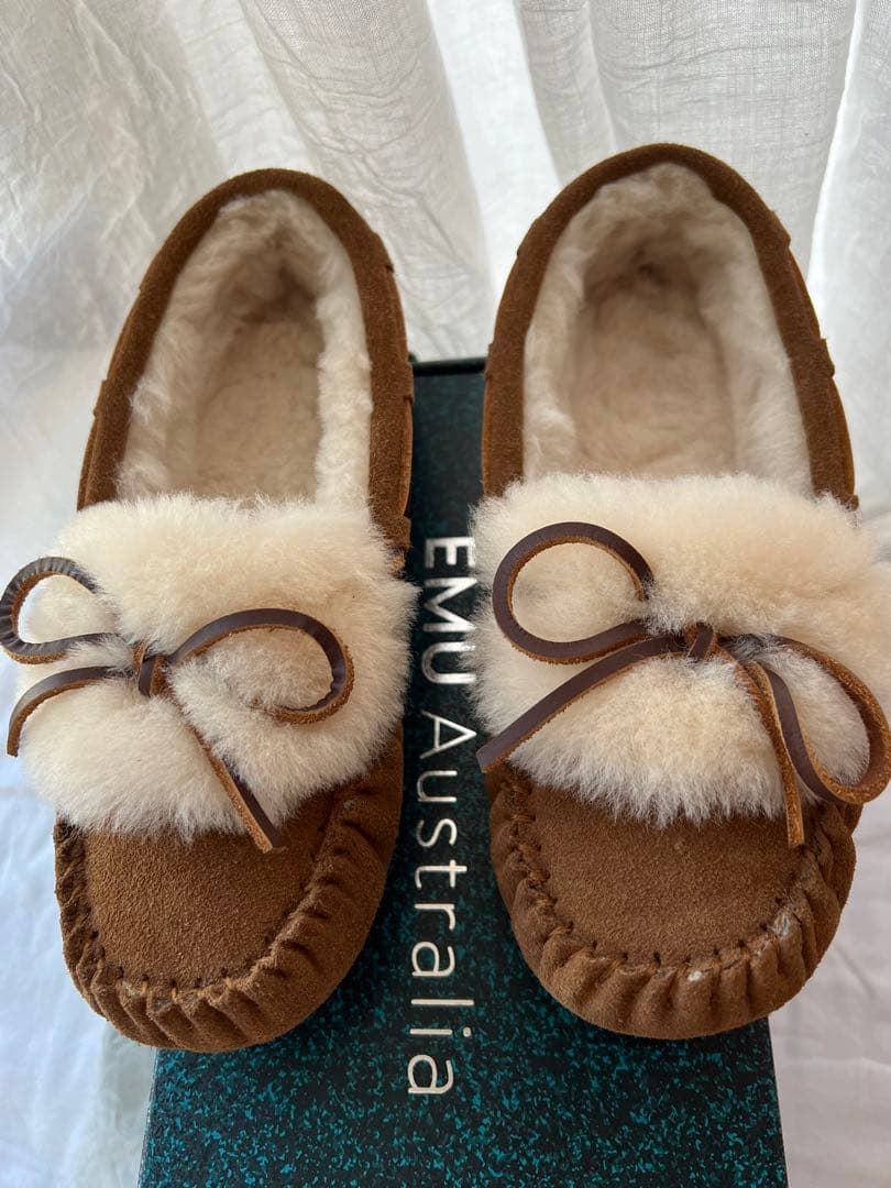美品　EMU エミュー　モカシン　23㎝ ブーツ　ムートン