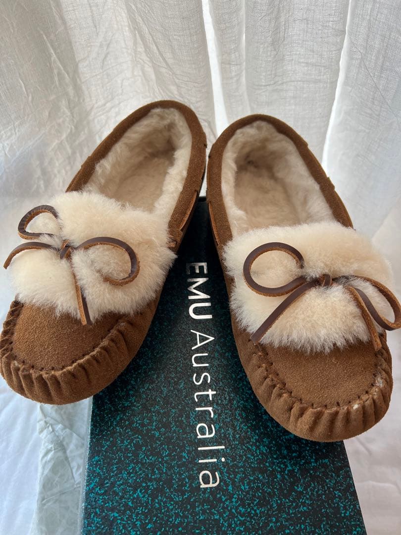 美品　EMU エミュー　モカシン　23㎝ ブーツ　ムートン