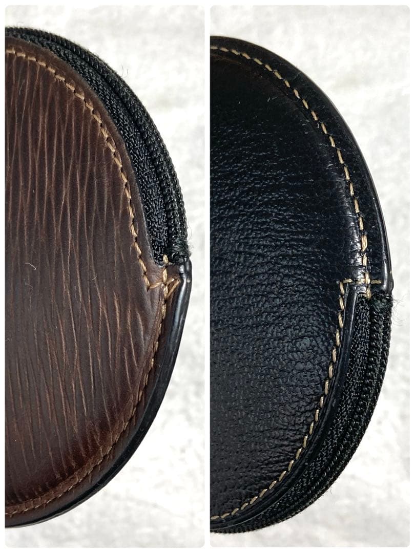 良品　ロエベ　ベラスケス　レザー　ラウンド　ケース　ミニポーチ