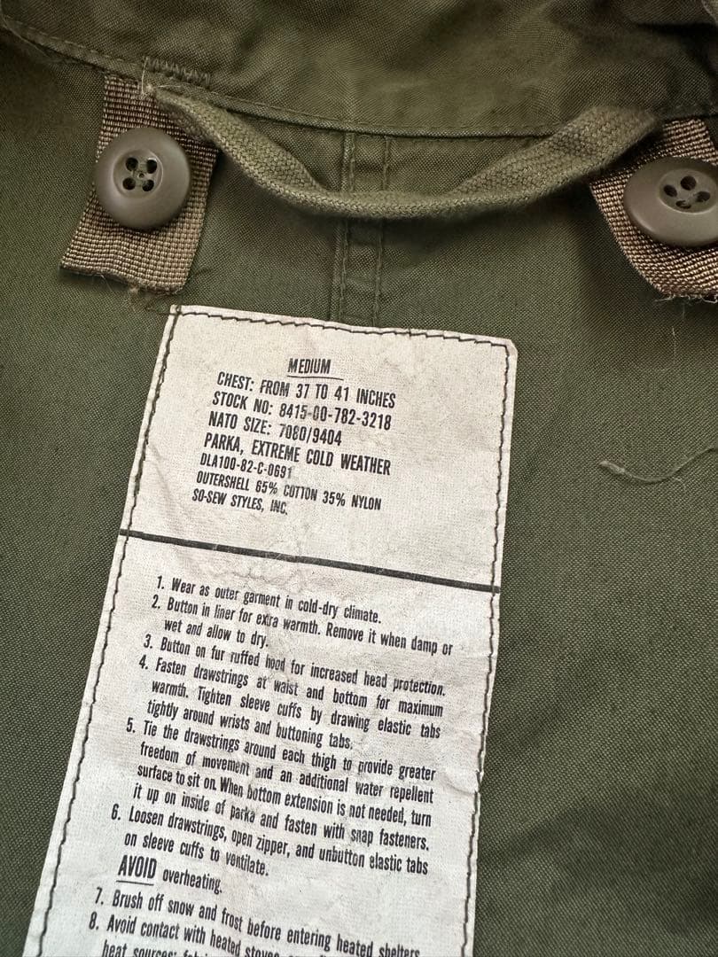 70s 80s M-65 US ARMY フィッシュテールパーカー Mサイズ