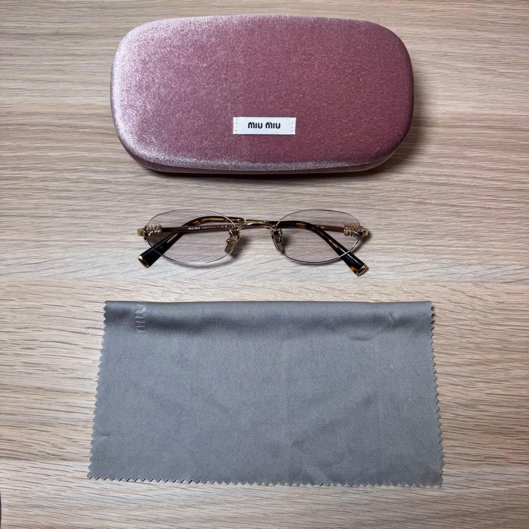 miumiu リムレスメガネ サングラス クリアメガネ