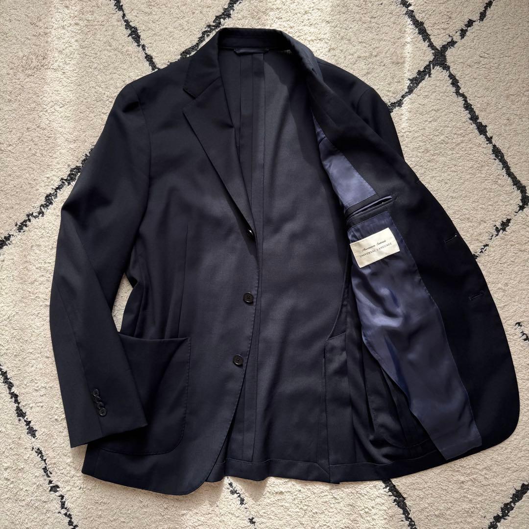 ユニバーサルランゲージ　カノニコ　スーツ　セットアップ　ネイビー　トラベル　L