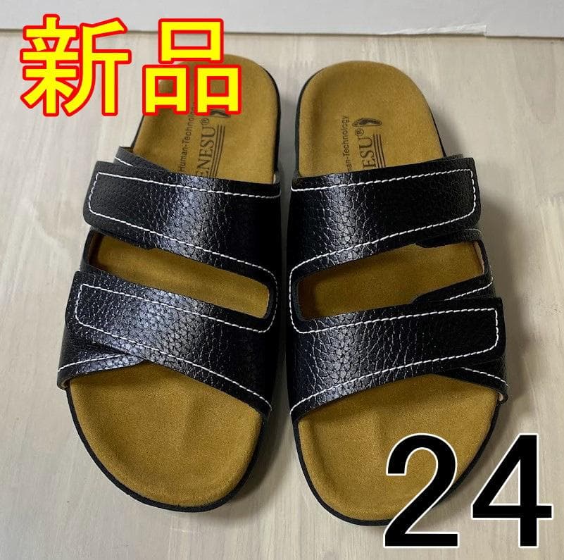 専用出品　新品 24㎝ 009B ベネッシュ BENESU 外履きサンダル 黒