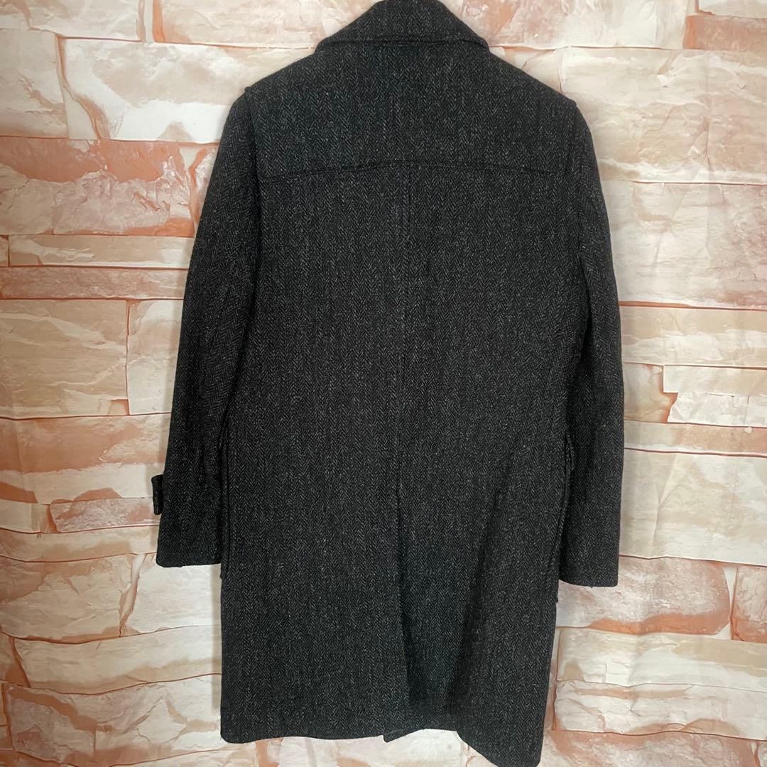 ⭐︎美品　スーツセレクト　Harris Tweed ダッフルコート グレー　M