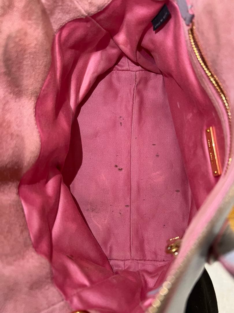 MIU MIU グレー レザー ハンドバッグ