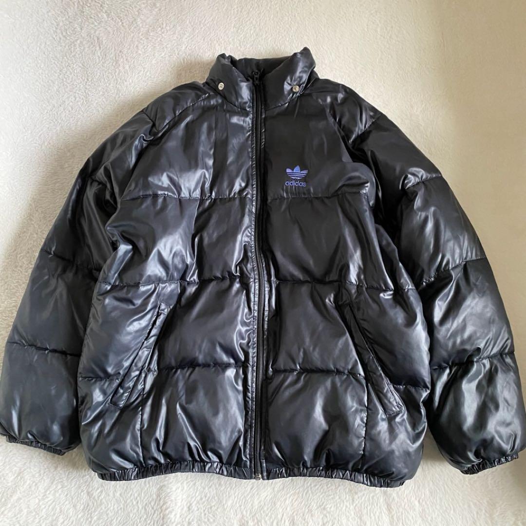 00s adidas パファージャケット　中綿　2way 黒　オーバーサイズ