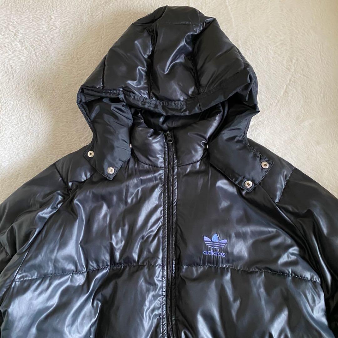 00s adidas パファージャケット　中綿　2way 黒　オーバーサイズ