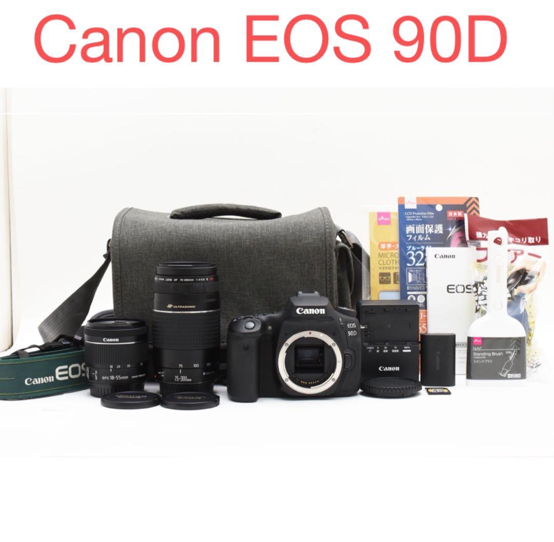 一眼レフカメラCanon EOS 90D標準&望遠ダブルレンズセット