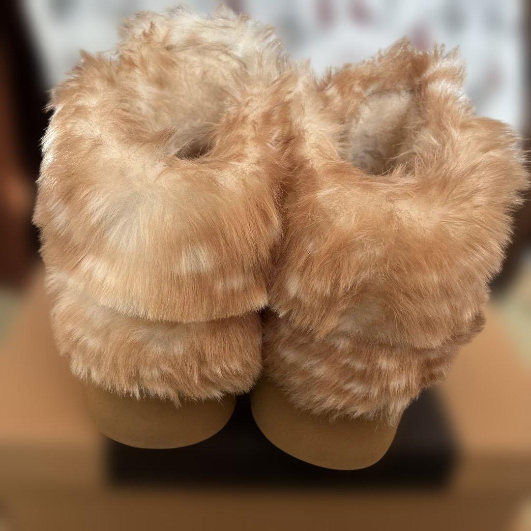 ニコアンド　ムートンモカブーツ　アニマルL