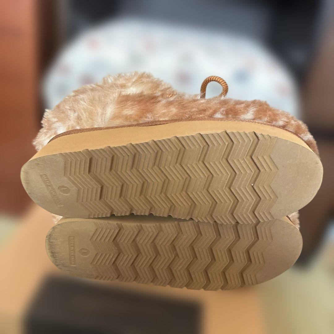 ニコアンド　ムートンモカブーツ　アニマルL