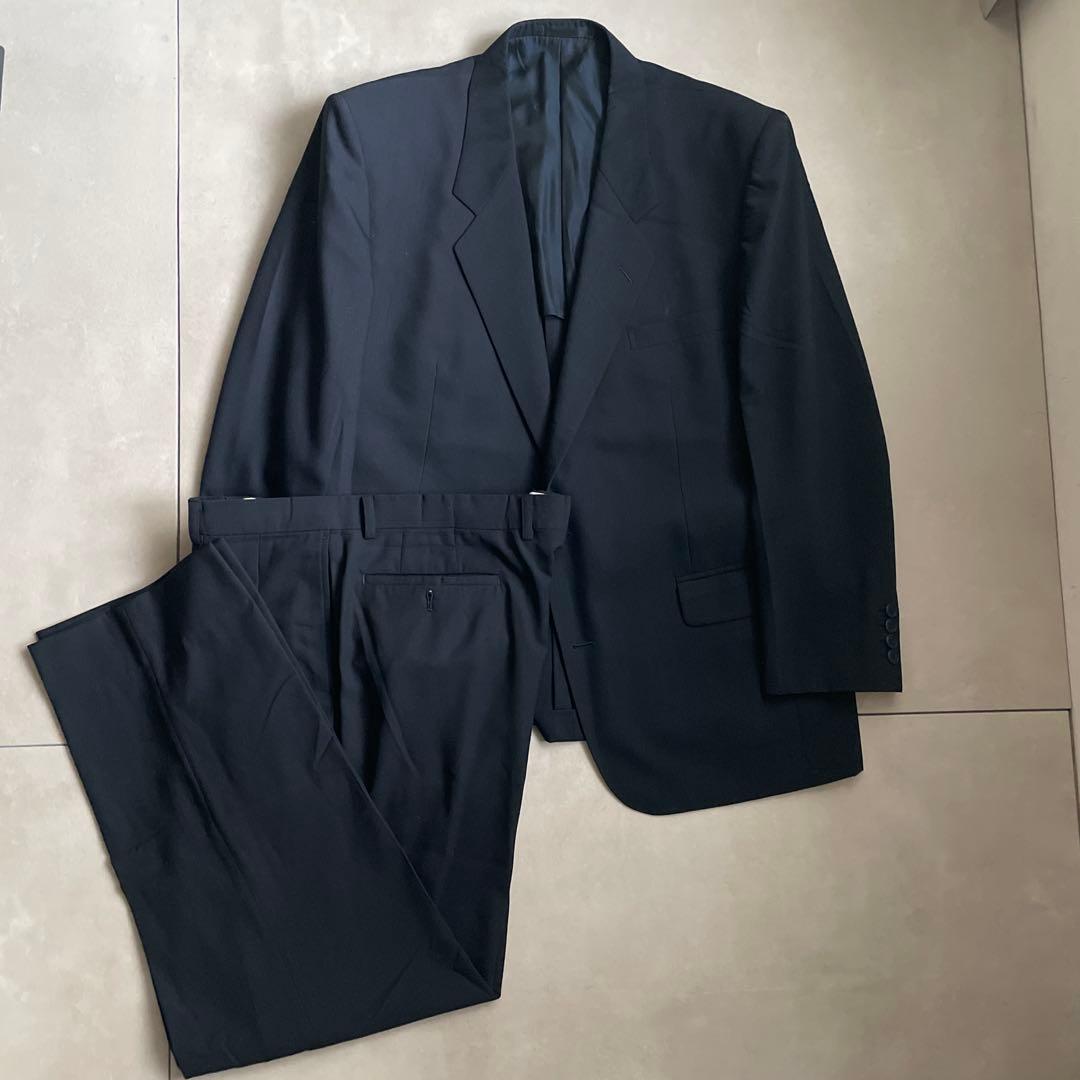クリスチャンディオール ウール スーツ セットアップ ネイビー XL相当