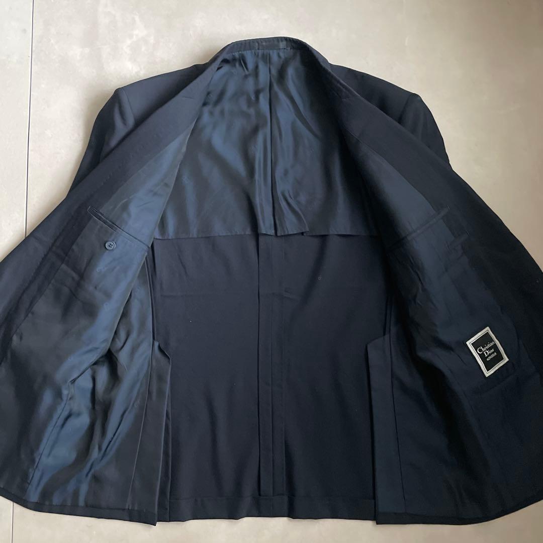 クリスチャンディオール ウール スーツ セットアップ ネイビー XL相当