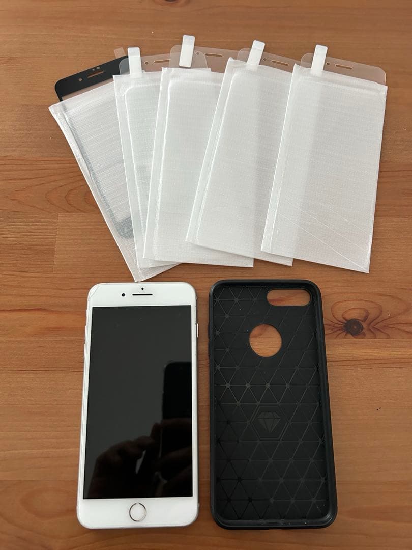 ◼️ セット iPhone 8 Plus ケース + ガラスフィルム SIMフリー