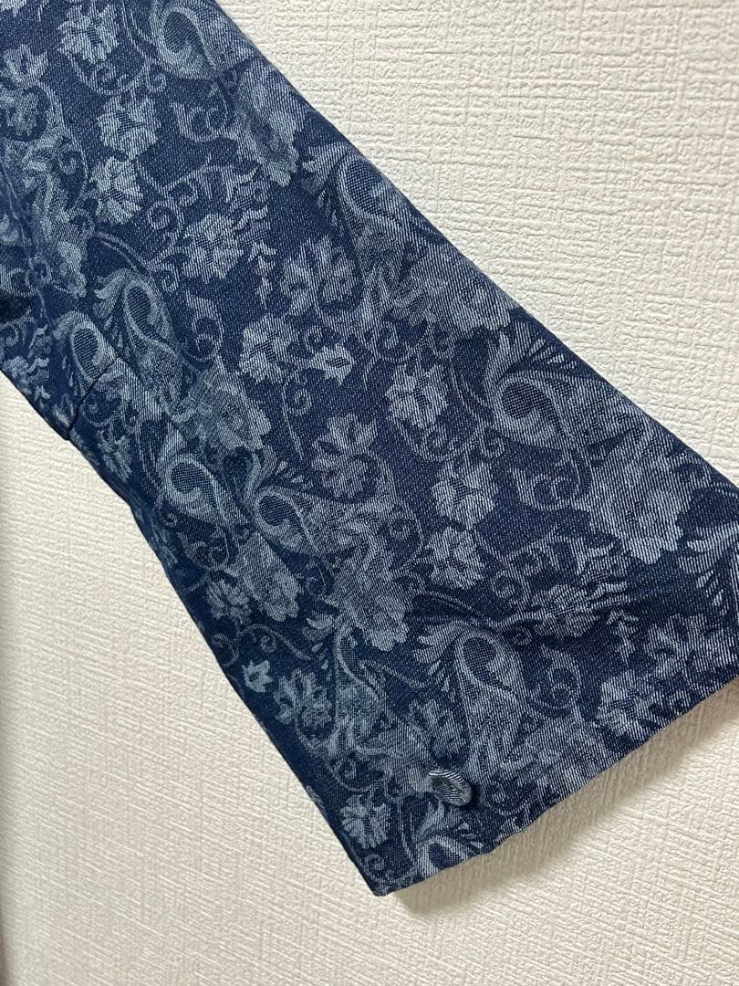 【完売品】ジャカジャンデニムＯＰ／アズノゥアズオオラカ　ペイズリー柄