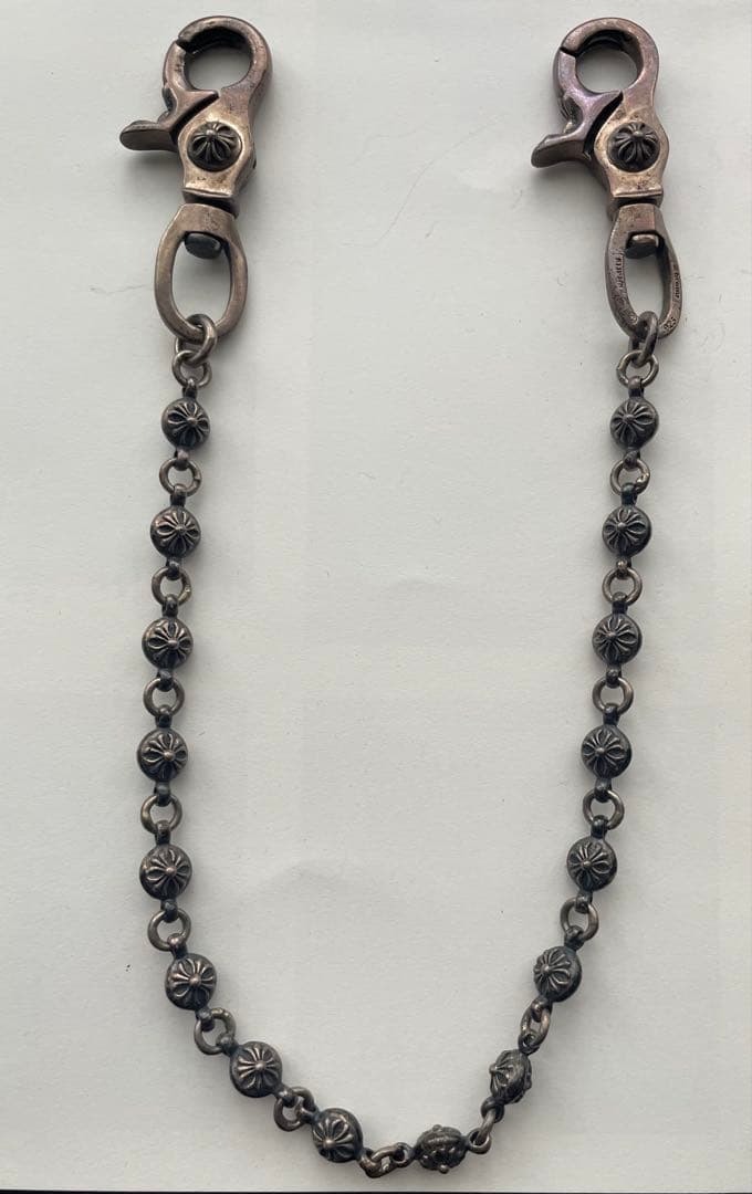 クロムハーツ2クリップクロスボールショートウォレットチェーン