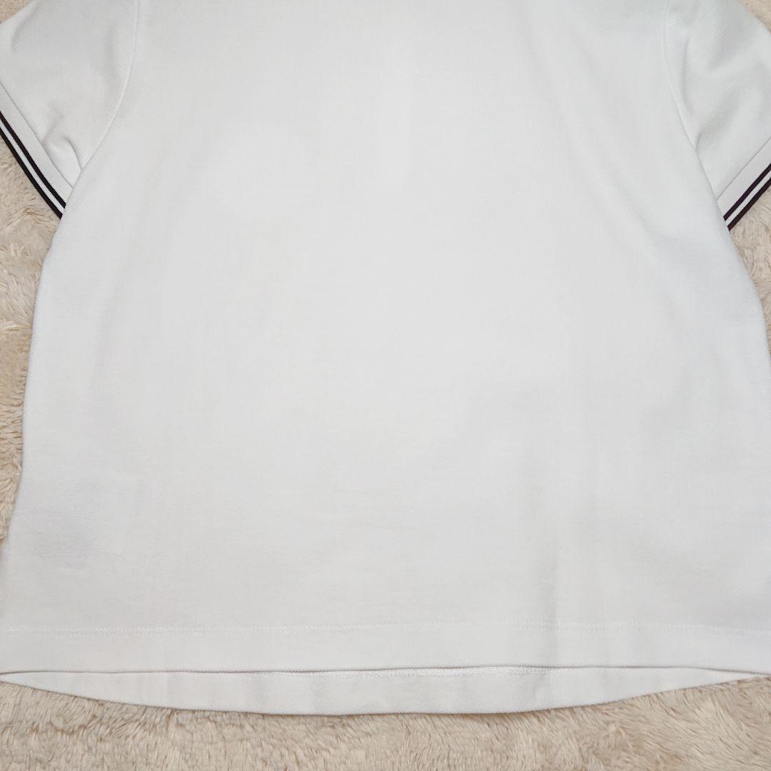美品✨MONCLER ポロシャツ ホワイト ビッグロゴ ワッペン M