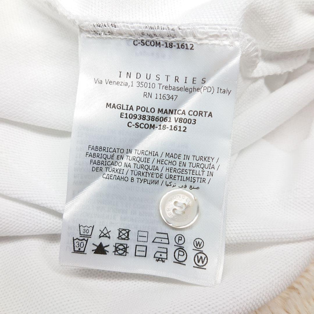 美品✨MONCLER ポロシャツ ホワイト ビッグロゴ ワッペン M
