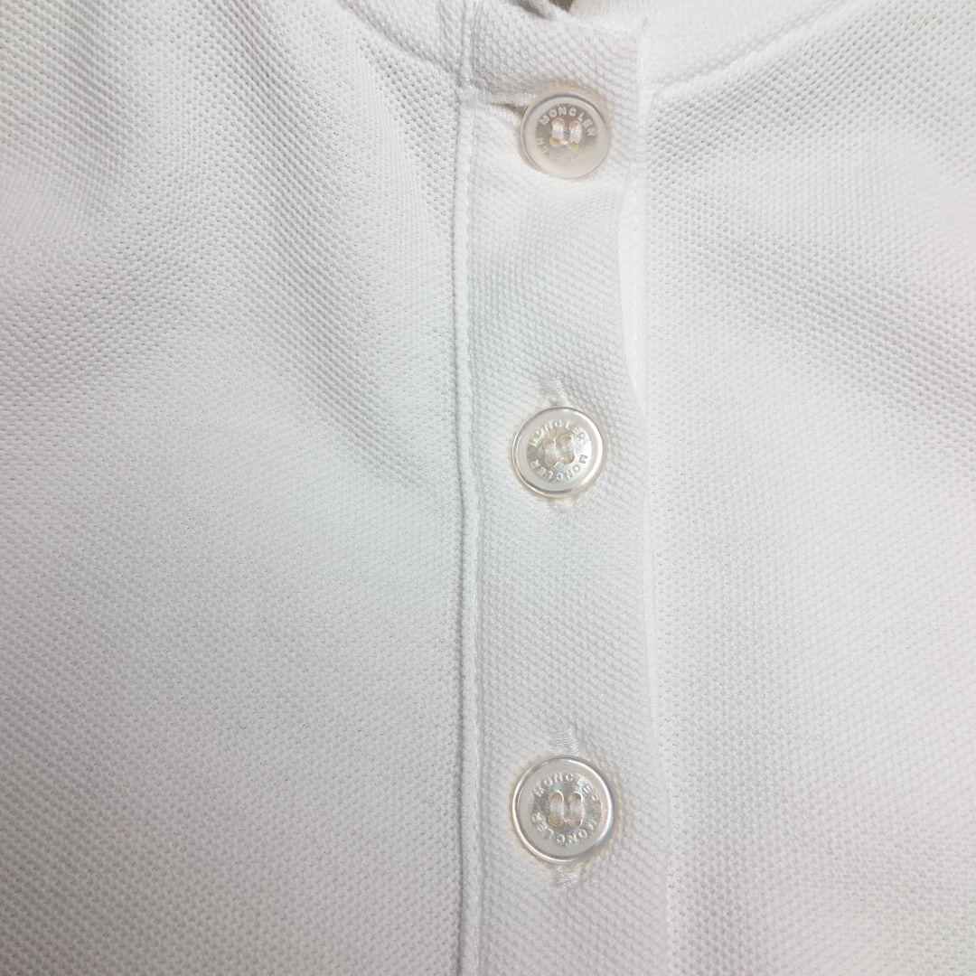 美品✨MONCLER ポロシャツ ホワイト ビッグロゴ ワッペン M