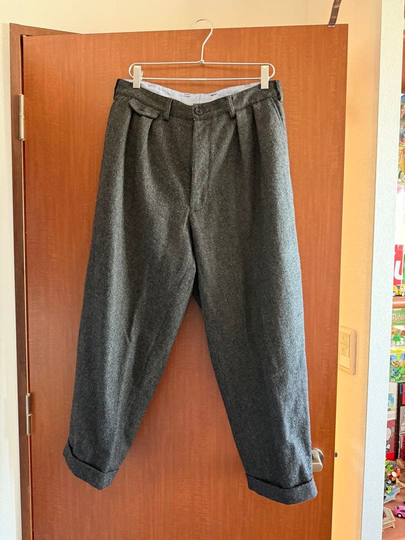 BEAMS 2 Pleats Tapered 2プリーツ フランネル ビームス