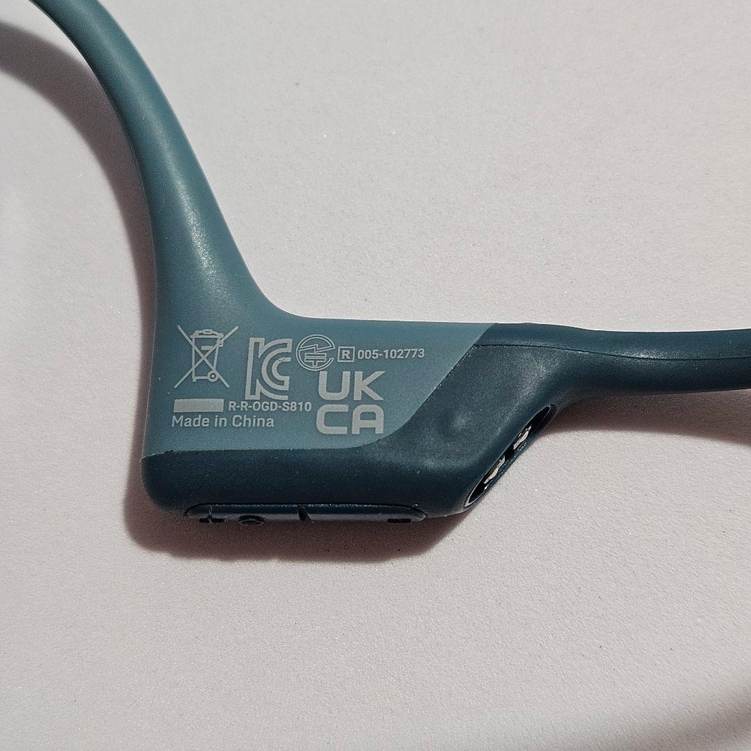 Shokz OpenRun S810 ブルー 骨伝導イヤホン 動作確認済