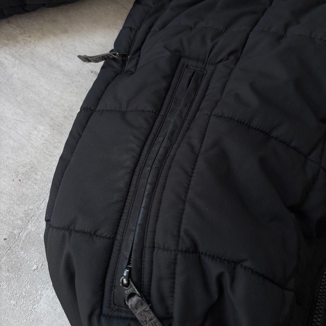 00s Columbia フーデッド パフジャケット ドローコード y2k 黒