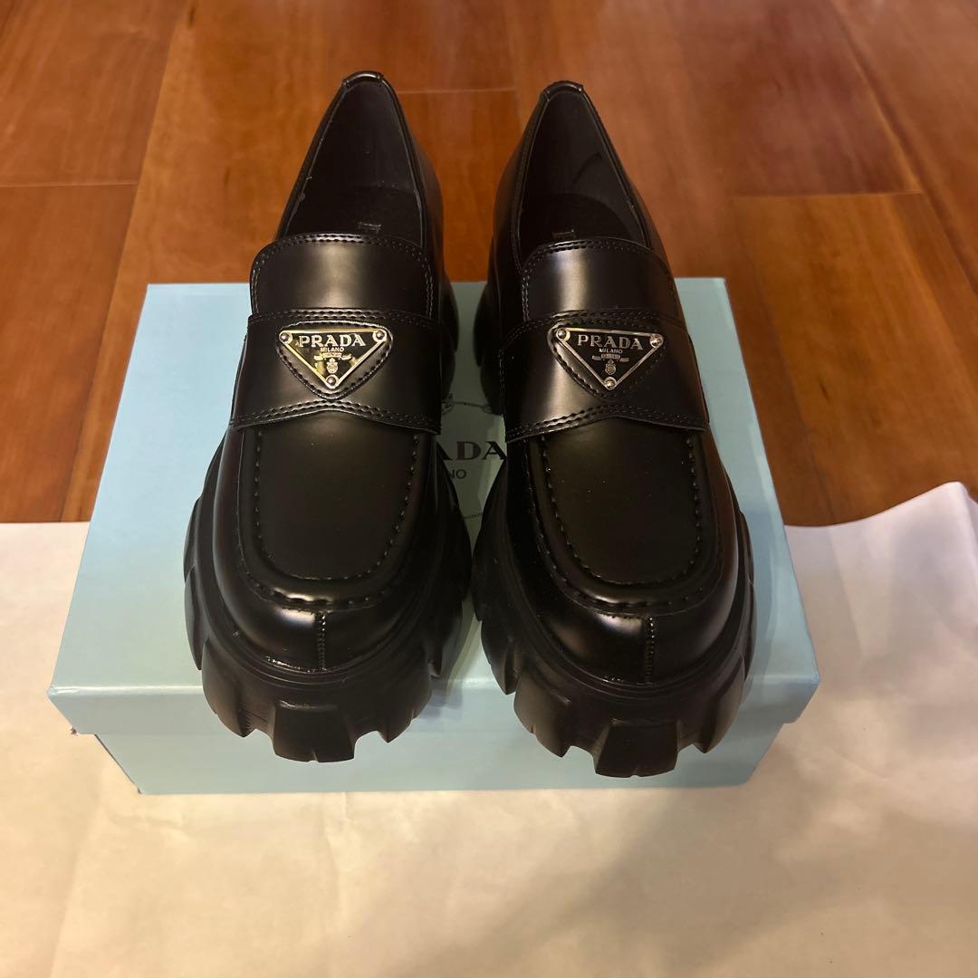PRADA モノリス ローファー 37 23.5cm