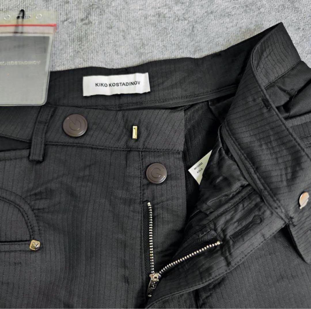 Kiko kostadinov ビジュー付き黒ワイドパンツ トラウザー 44