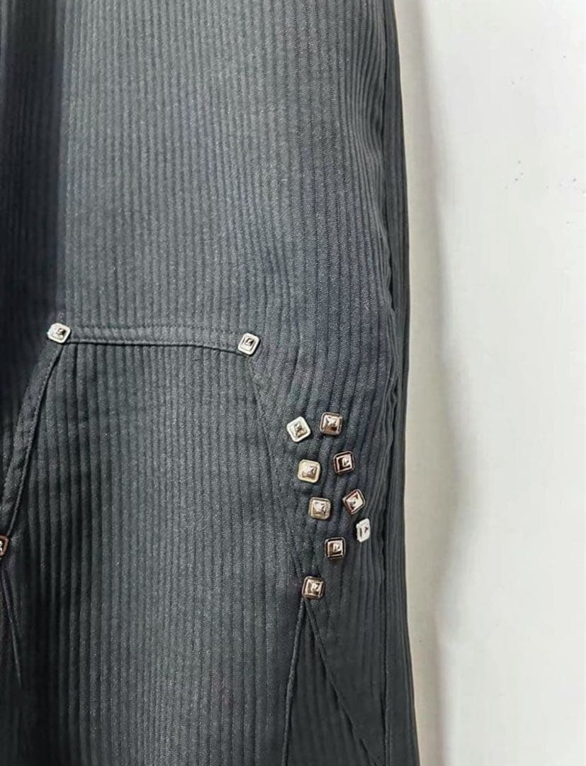 Kiko kostadinov ビジュー付き黒ワイドパンツ トラウザー 44