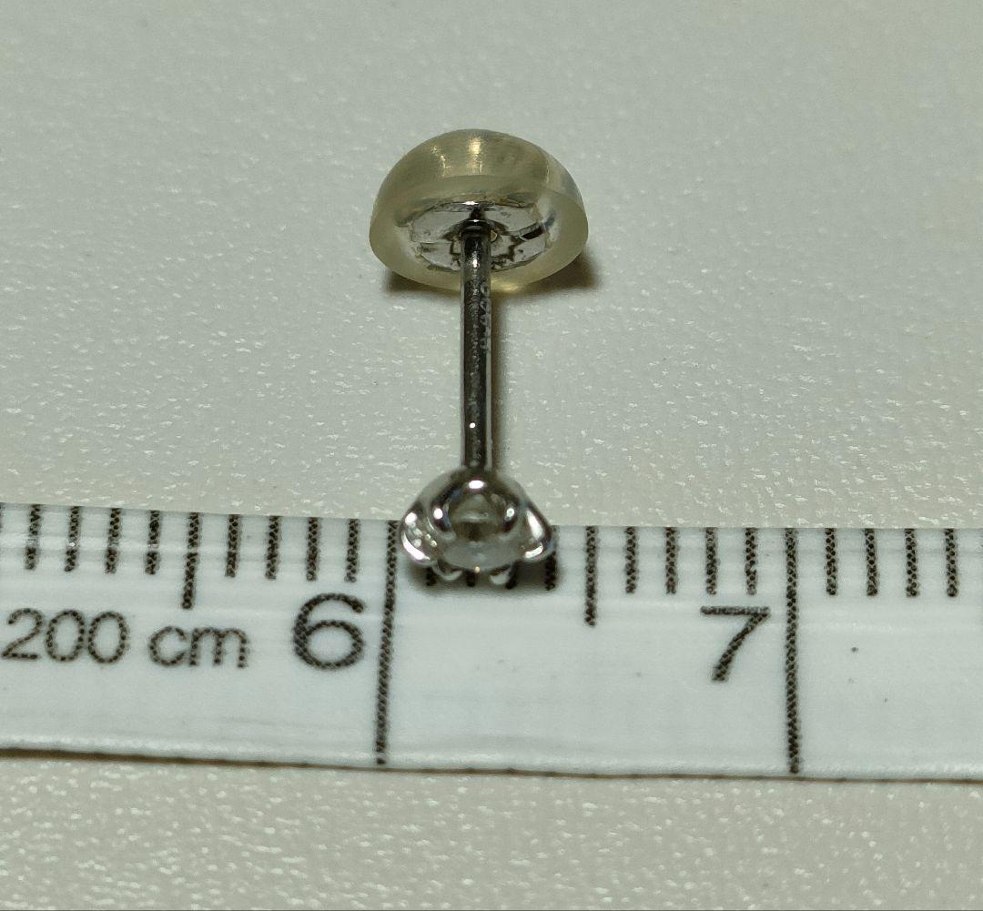 pt900 0.1ct 一粒ダイヤモンド 片耳 スタッドピアス