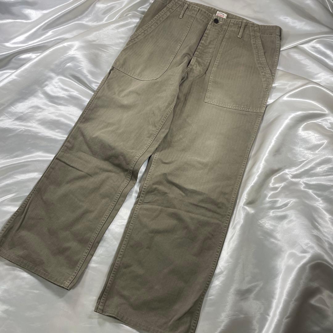 COOTIE ファティーグ　ベイカーパンツ　13スター　ヘリンボーン　L