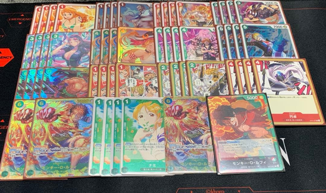 ワンピースカードゲーム 赤緑ルフィデッキ 構築済みデッキ フラッグシップ優勝構築