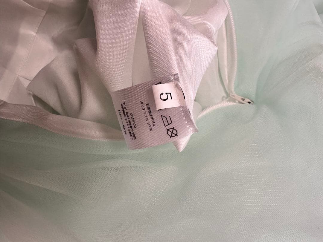 DRESCCO ミント ロング　ドレス パール　フラワー　ドレスコ