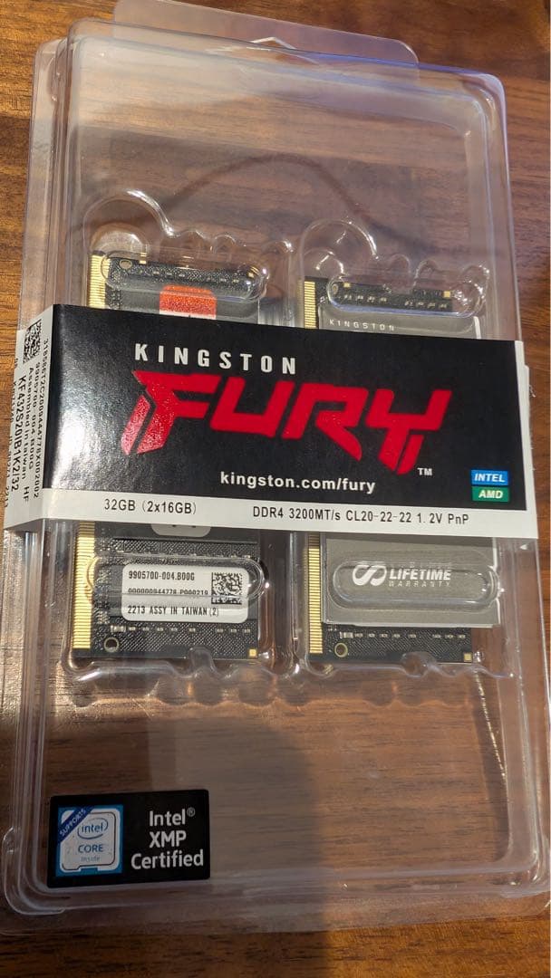 Kingston DDR4 32GB（16GB×2）ノート用メモリ