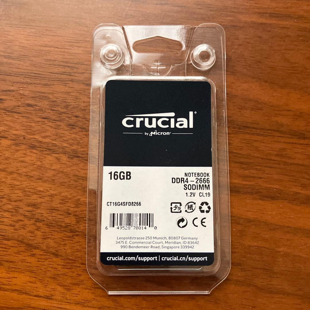 [値下げ可] Crucial 16GB DDR4-2666 SODIMM