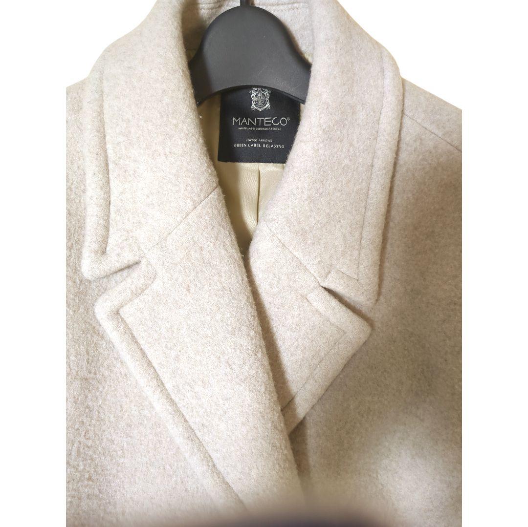 グリーンレーベルリラクシング マンテコ ピュア ショートコート M グレージュ