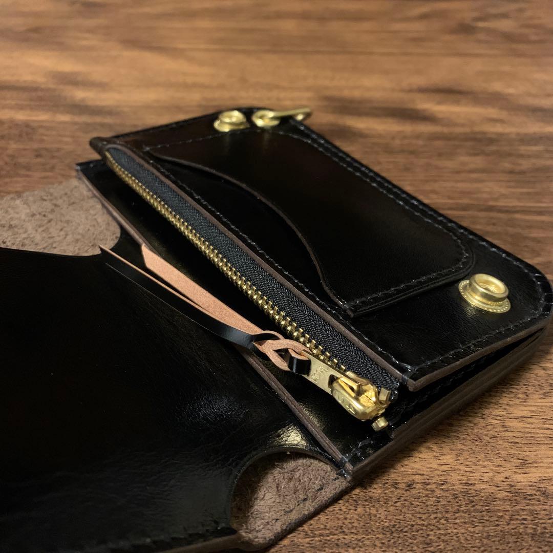 トラッカーウォレット　ミドル　CA008 コードバン引き紐付き