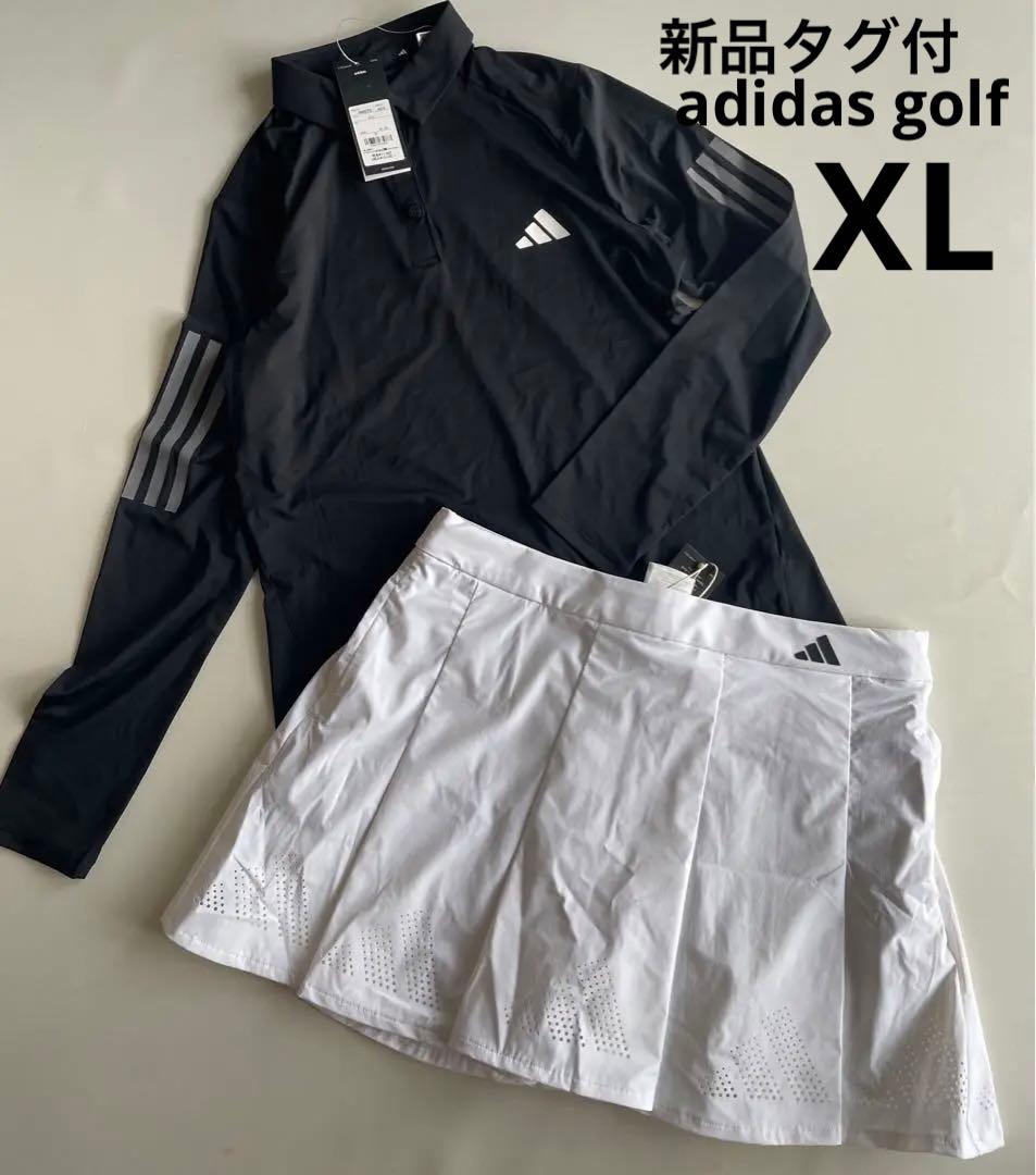 新品タグ付⛳️定価28050円アディダスゴルフ　長袖シャツ＆スカートセット　XL