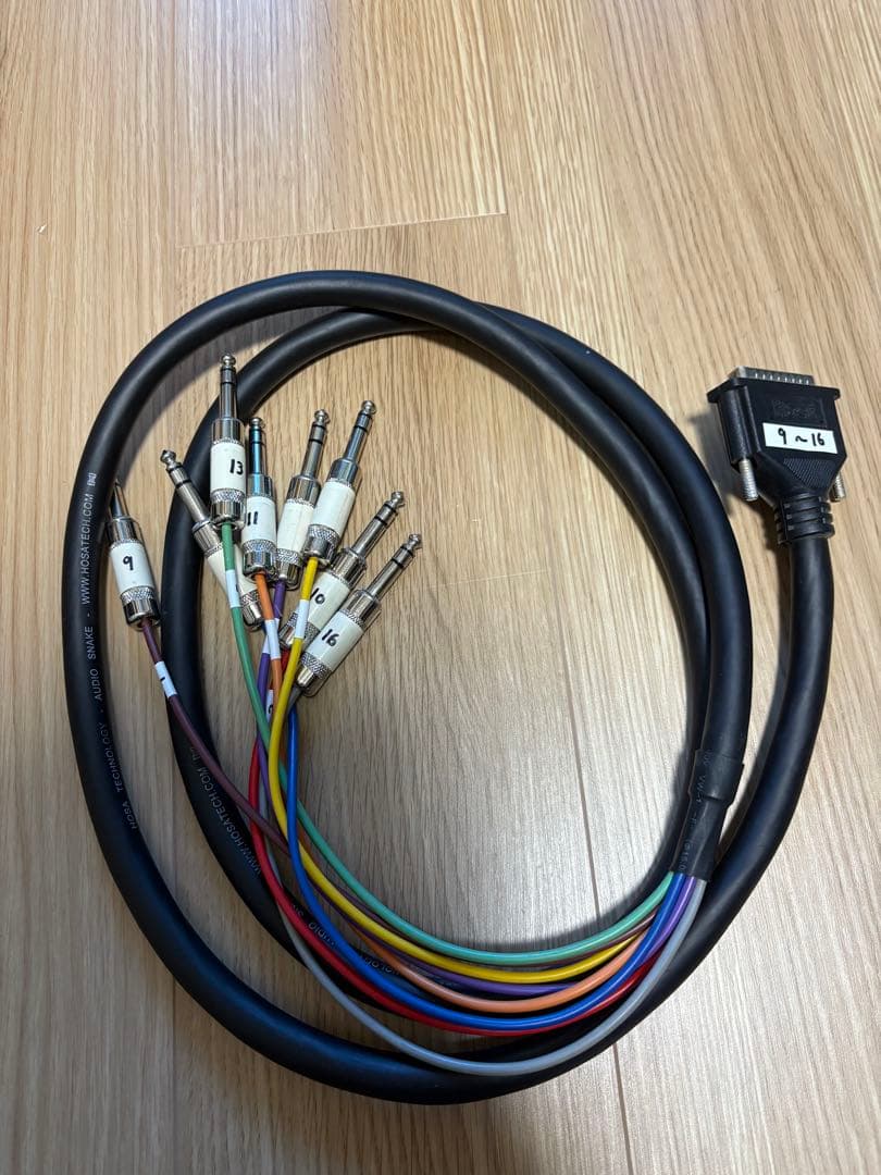 （3本セット）HOSA マルチケーブル 2m（D-sub／TRSフォン）