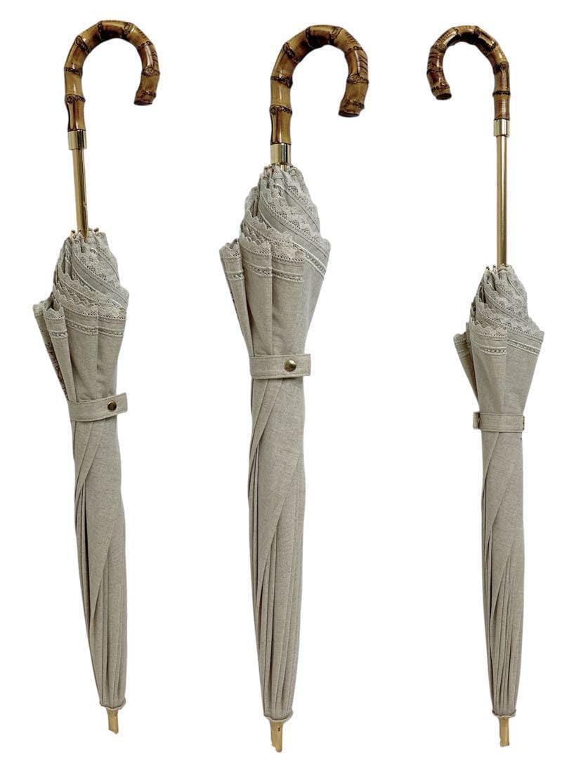 希少✨POLO RALPH LAUREN ホースロゴ　バンブー　フリル付　長傘