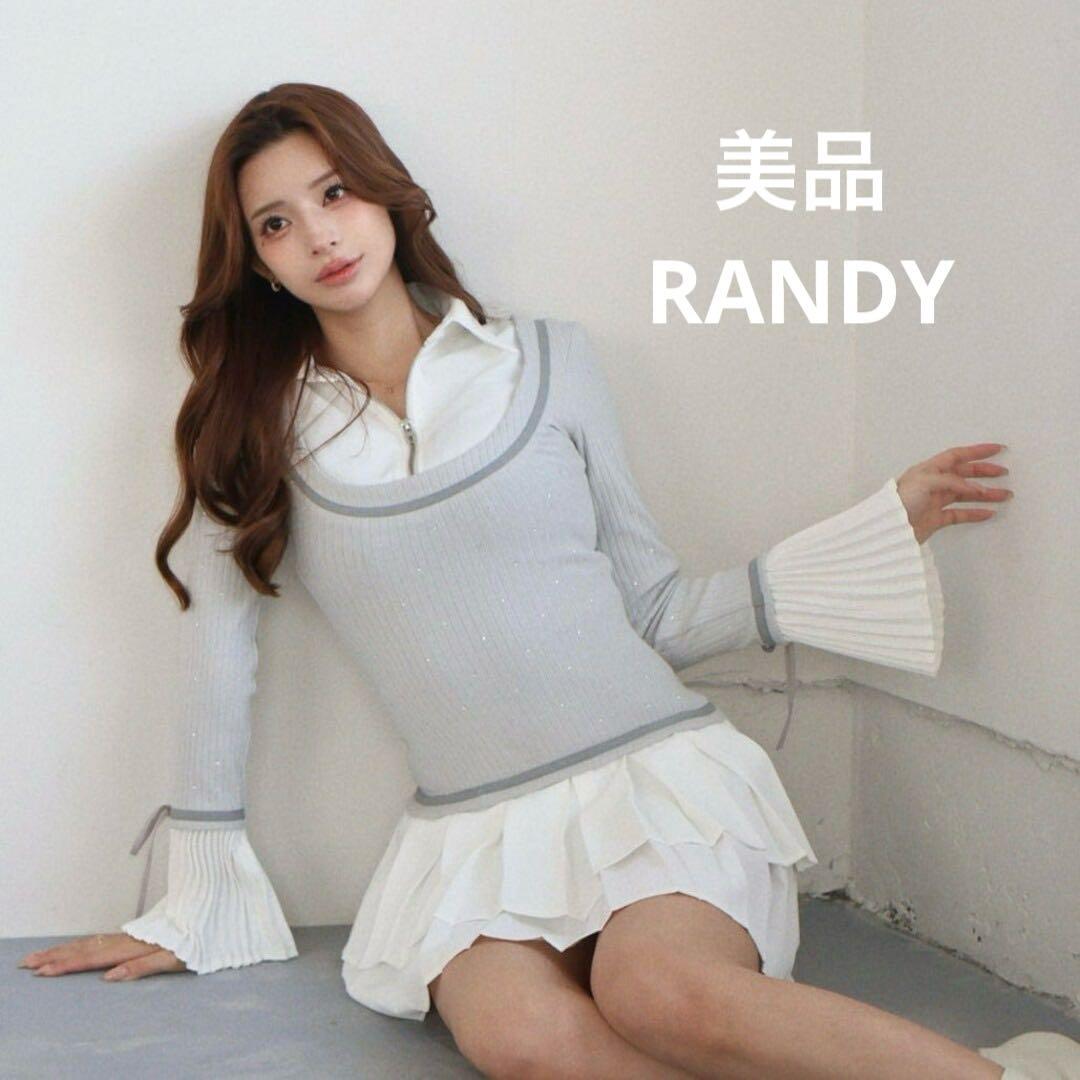 20 美品　RANDY プリーツ　ワンピース　骨格ウェーブ　参戦服